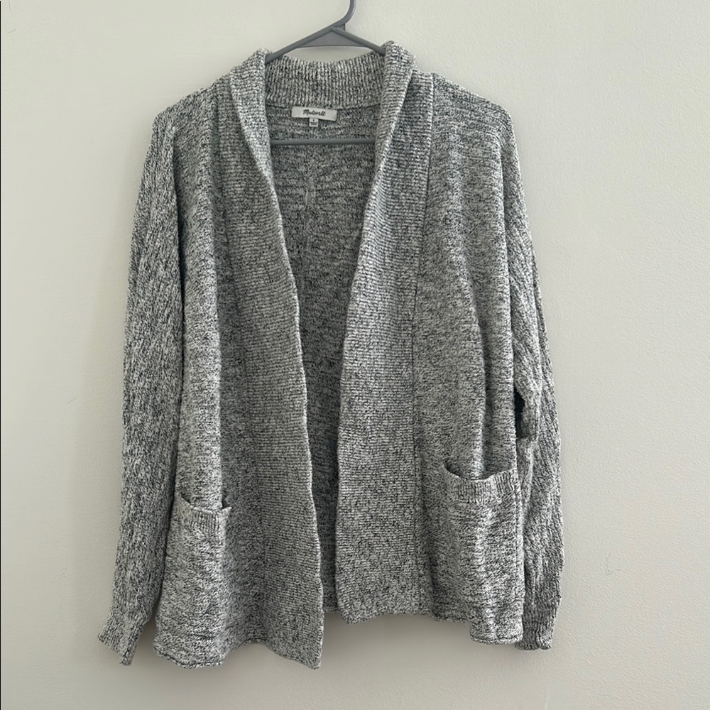 Madewell Gray Open-Front Cardigan Sweater